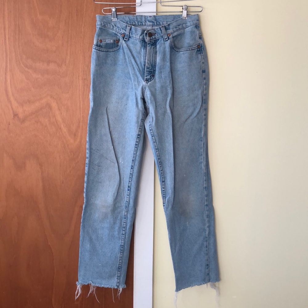 Vintage Lee paint splattered mom jeans